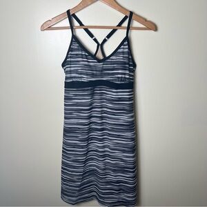 Athleta Women’s Shorebreak Racerback Swim Athletic Dress Black White Striped S